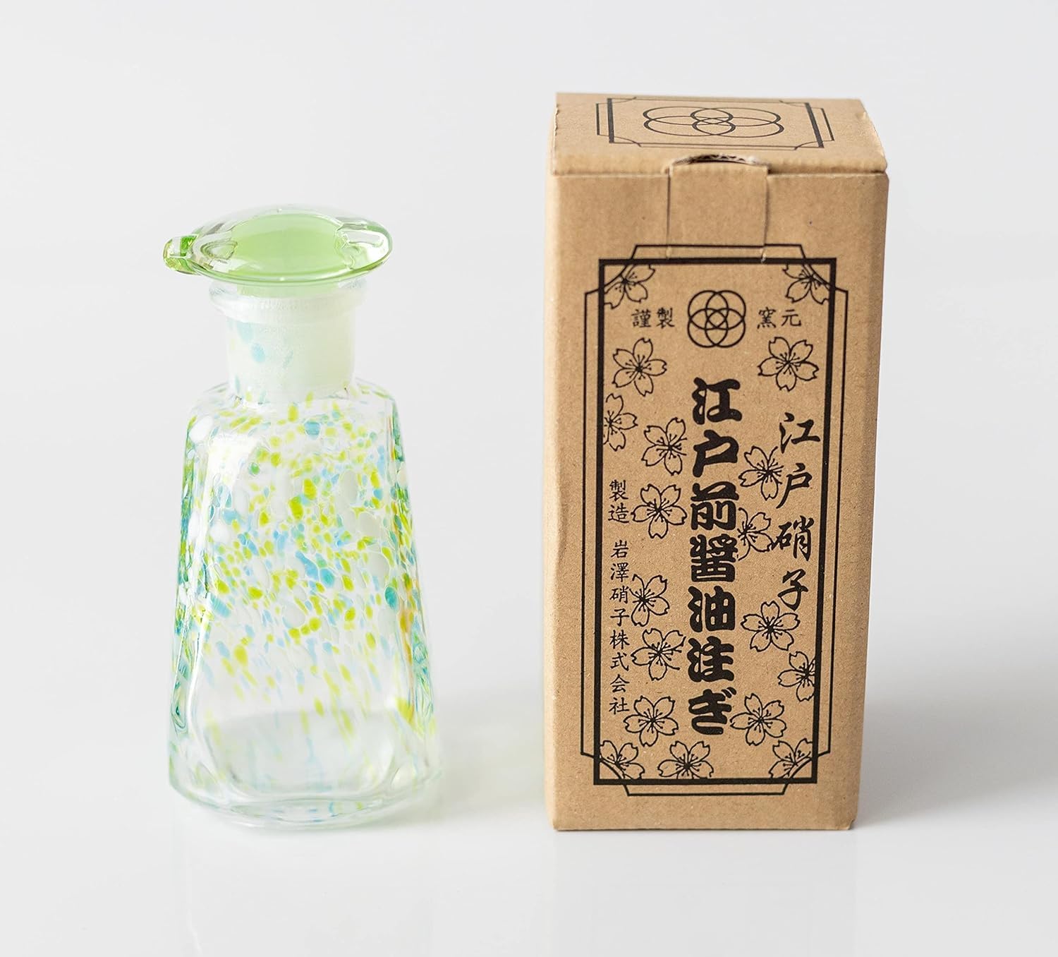 Amazon｜岩澤硝子 江戸前すり口醤油注ぎ（大） color 緑｜醬油さ